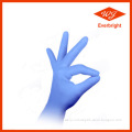 Blue clean room nitrile disposable gloves powde free